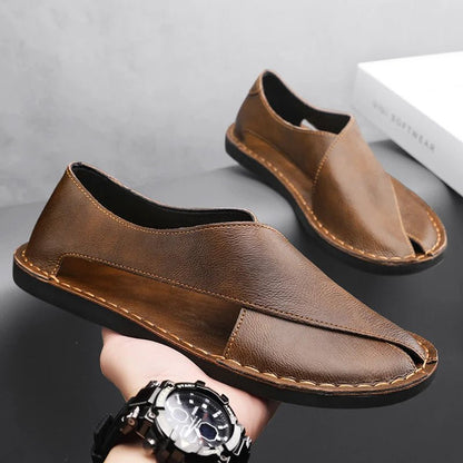 Henri | Klassische Herren-Leder-Slide-Sandalen