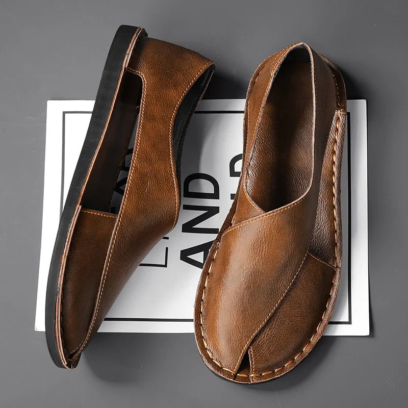 Henri | Klassische Herren-Leder-Slide-Sandalen