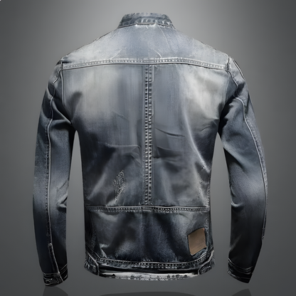 Daniel | Stilvolle Jeansjacke im Biker-Stil