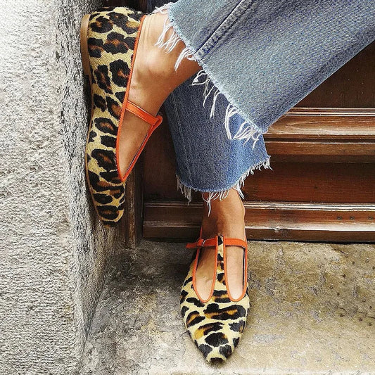 Lena | Elegante und bequeme Ballerinas mit Leopardenmuster