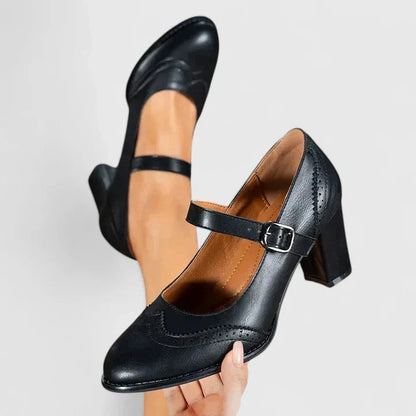 Clara | Stilvolle Mary Jane Blockabsätze für zeitlose Eleganz