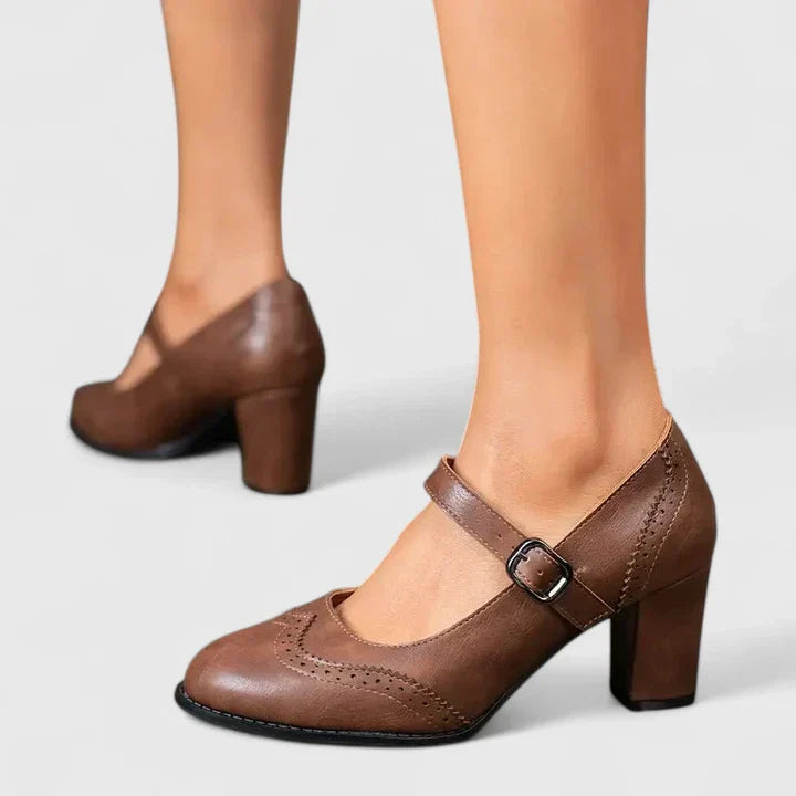 Clara | Stilvolle Mary Jane Blockabsätze für zeitlose Eleganz