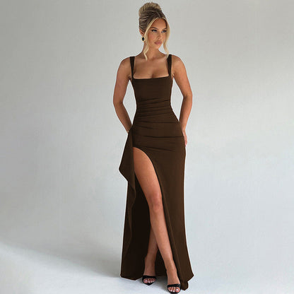 Hannah | Elegantes Maxikleid – Offener Rücken