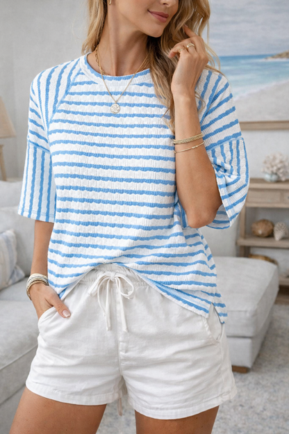 Andrea | Gestreiftes T-Shirt mit entspannter Passform und Küsten-Flair