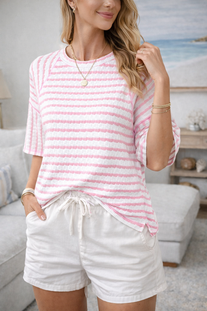 Andrea | Gestreiftes T-Shirt mit entspannter Passform und Küsten-Flair