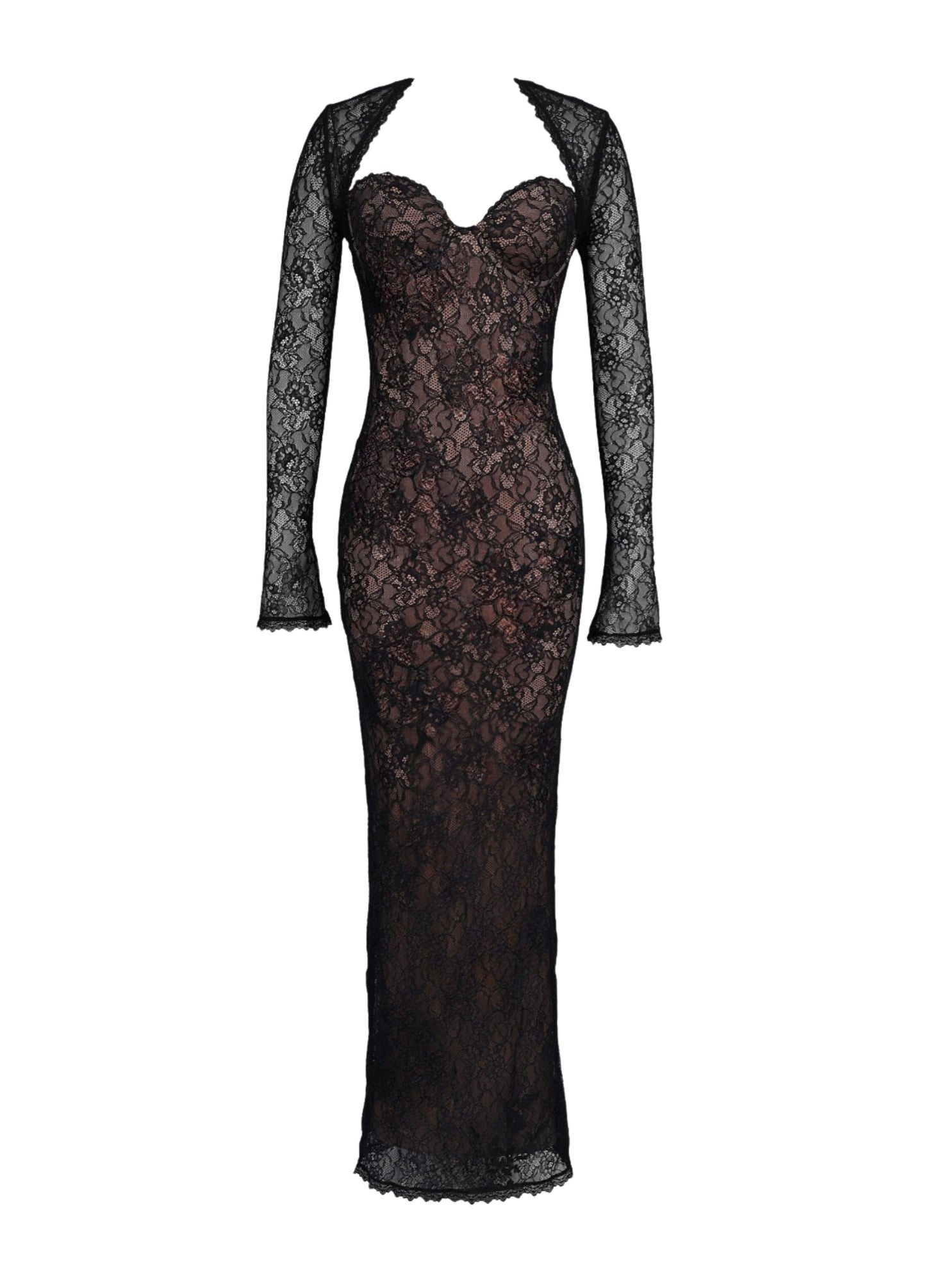 Kerstin | Elegantes Spitzen-Maxikleid für besondere Anlässe