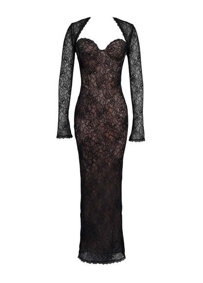 Kerstin | Elegantes Spitzen-Maxikleid für besondere Anlässe