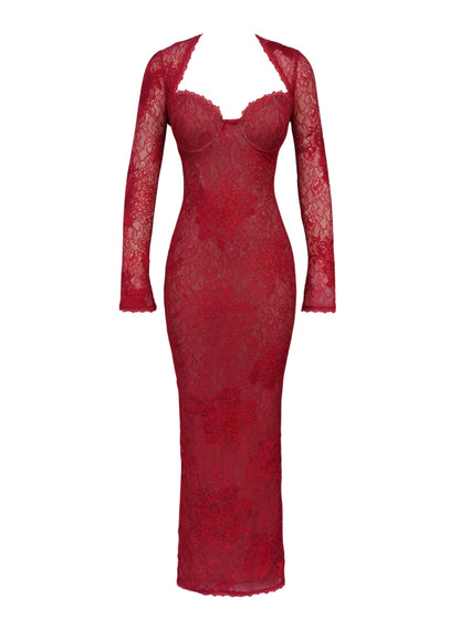 Kerstin | Elegantes Spitzen-Maxikleid für besondere Anlässe