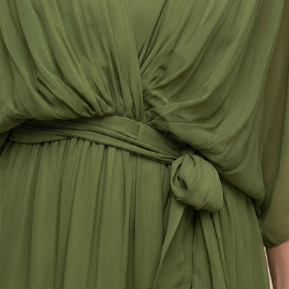 Barbara | Midikleid im Wickelstil mit V-Ausschnitt