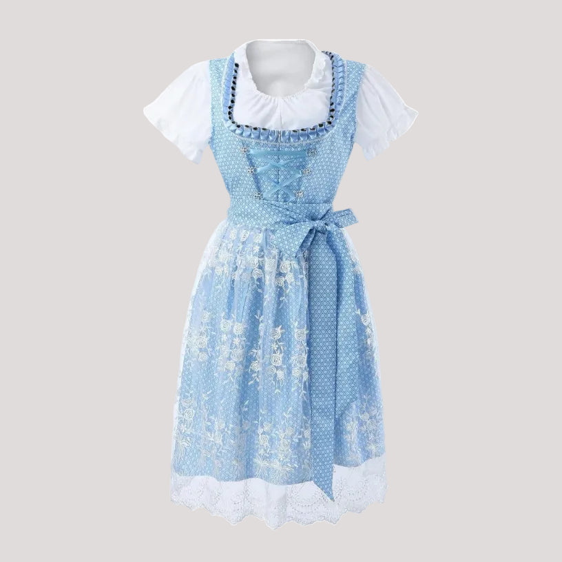 Andrea | Elegantes Kleid mit Blumenstickerei