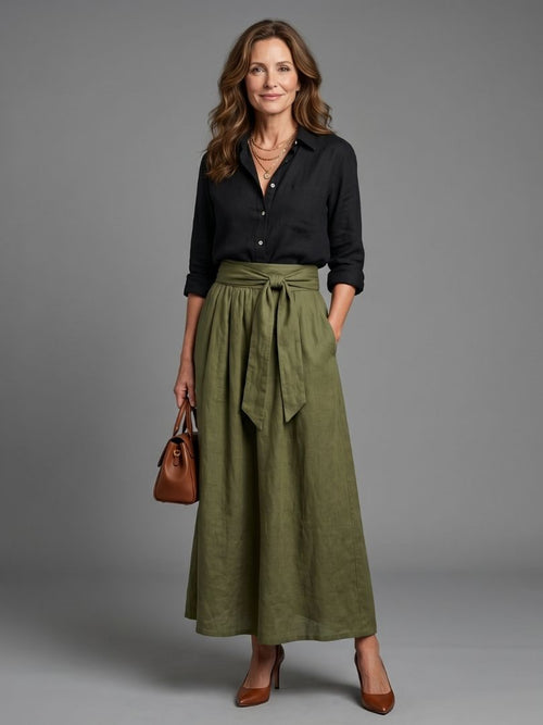 Veldora™ | Zweiteiliges Set mit Bluse und Midirock