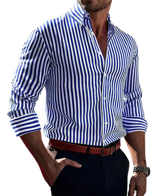 Bruno | Elegantes Gestreiftes Herrenhemd mit Moderner Passform