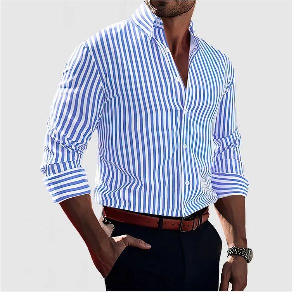 Bruno | Elegantes Gestreiftes Herrenhemd mit Moderner Passform