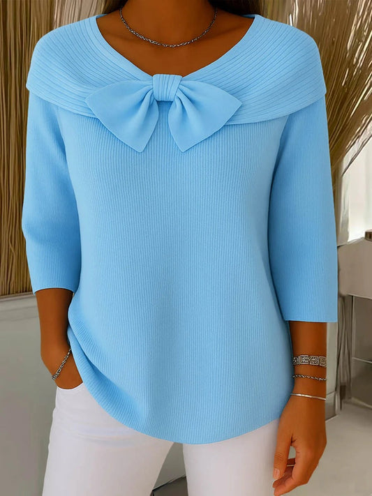 Martha | Eleganter Pullover mit Schleifendetail für femininen Charme