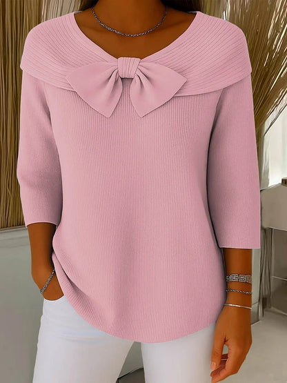 Martha | Eleganter Pullover mit Schleifendetail für femininen Charme