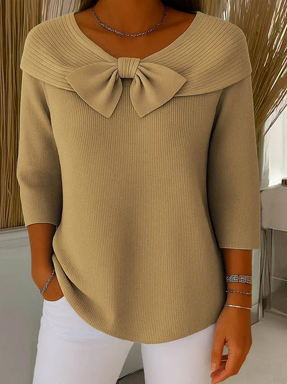 Martha | Eleganter Pullover mit Schleifendetail für femininen Charme