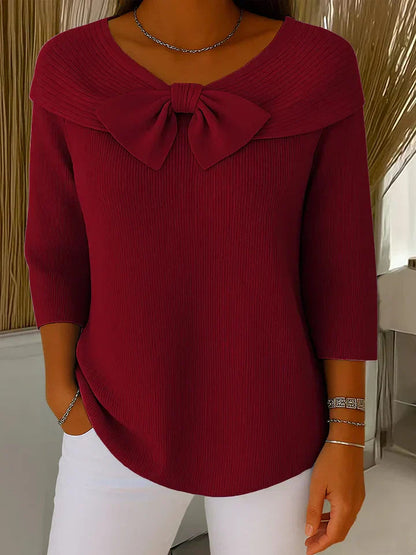Martha | Eleganter Pullover mit Schleifendetail für femininen Charme