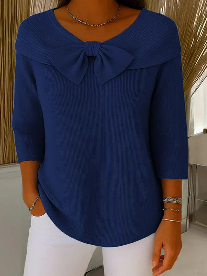 Martha | Eleganter Pullover mit Schleifendetail für femininen Charme