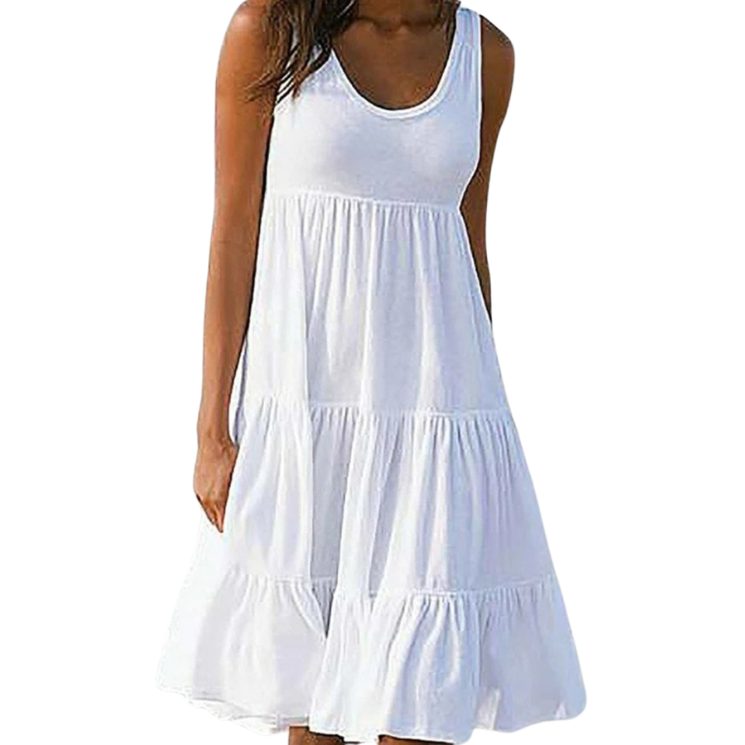 Amelia | Elegantes Stufen-Midi-Kleid für den Sommer