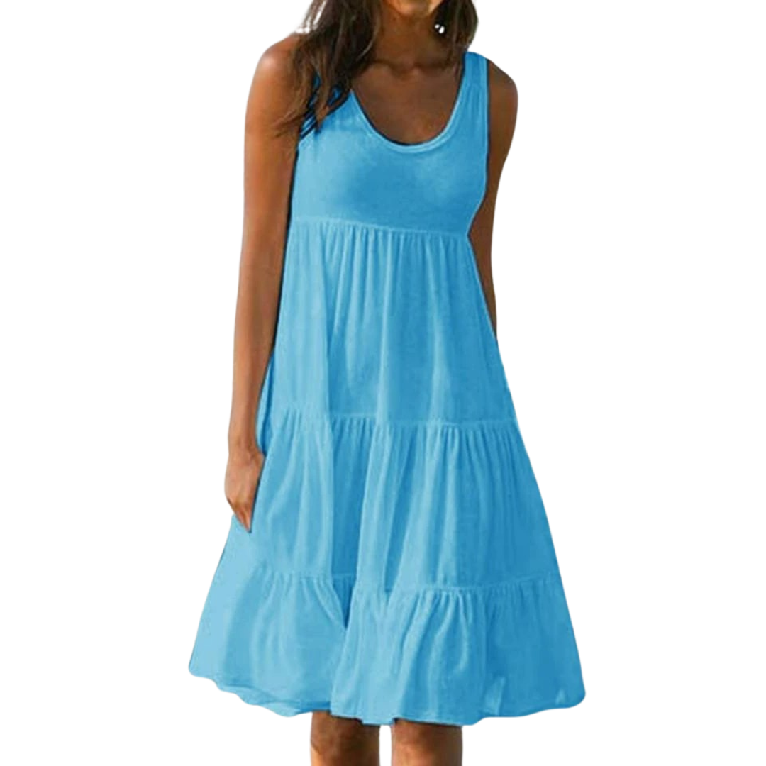 Amelia | Elegantes Stufen-Midi-Kleid für den Sommer