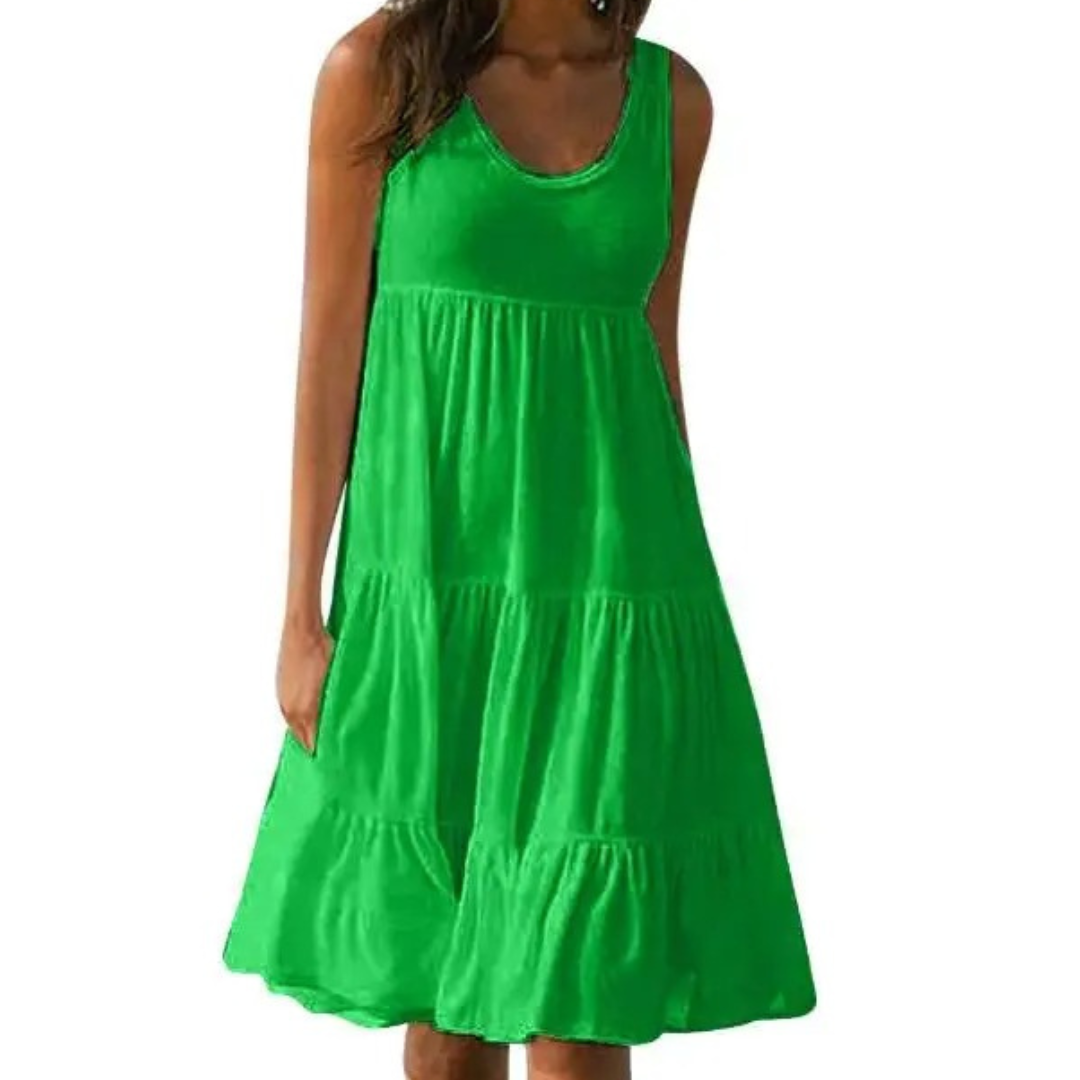 Amelia | Elegantes Stufen-Midi-Kleid für den Sommer