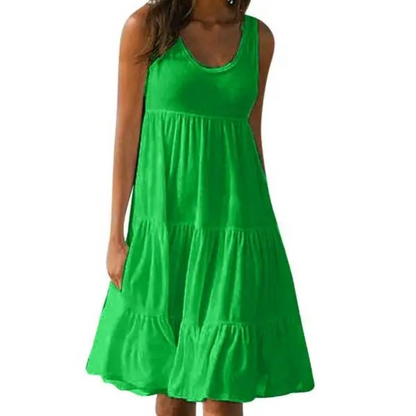 Amelia | Elegantes Stufen-Midi-Kleid für den Sommer