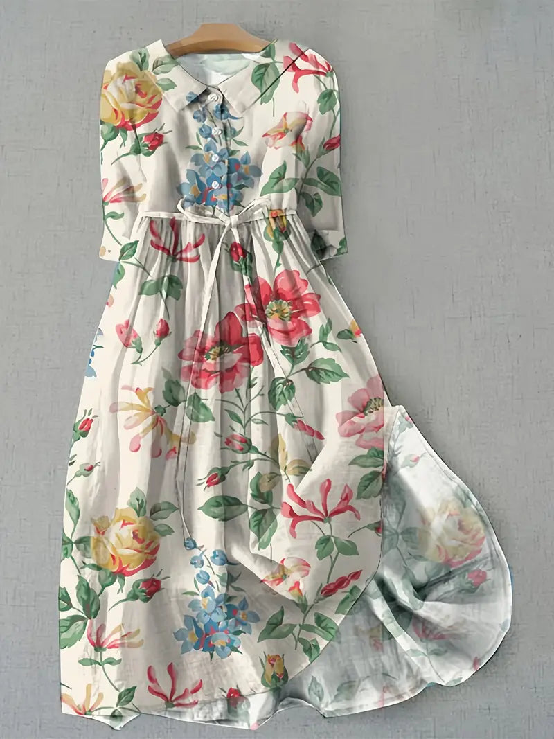 Lotta | Klassisches Sommerkleid für Damen mit Blumenmuster