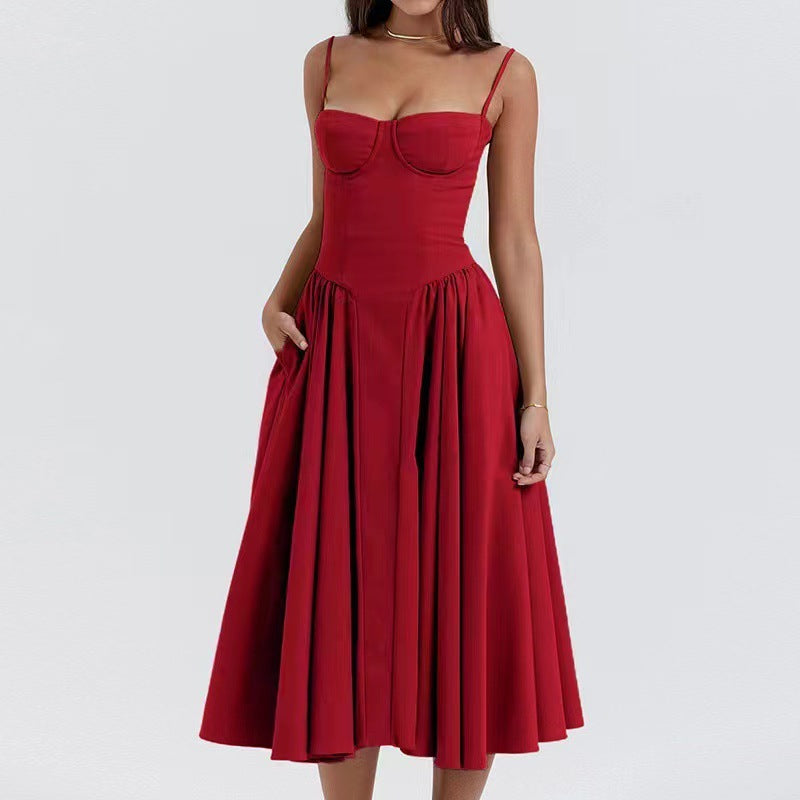 Heike | Elegantes Korsettkleid mit Fließendem Rock