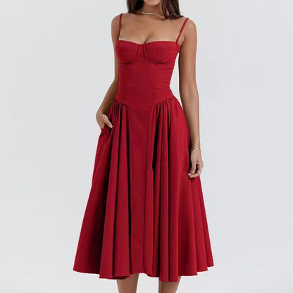 Heike | Elegantes Korsettkleid mit Fließendem Rock