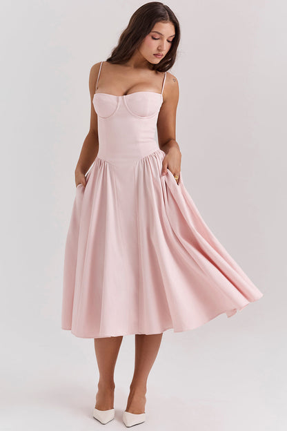 Heike | Elegantes Korsettkleid mit Fließendem Rock