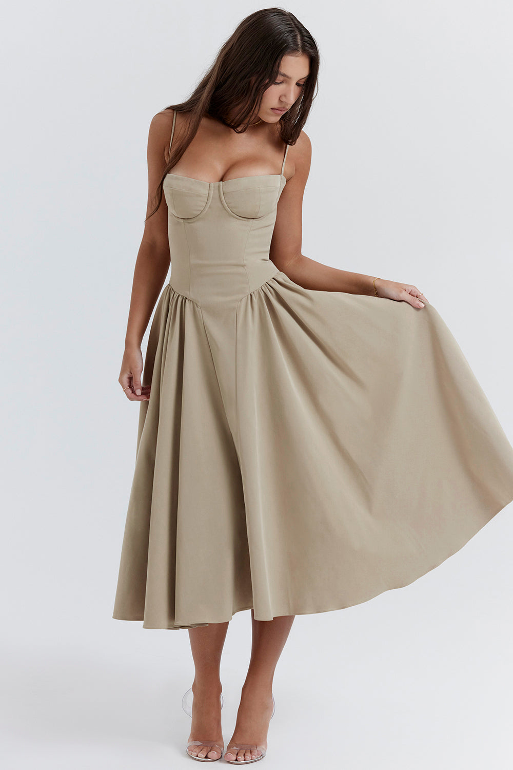 Heike | Elegantes Korsettkleid mit Fließendem Rock