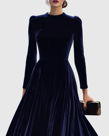 Lisa | Luxuriöses Samt Midikleid