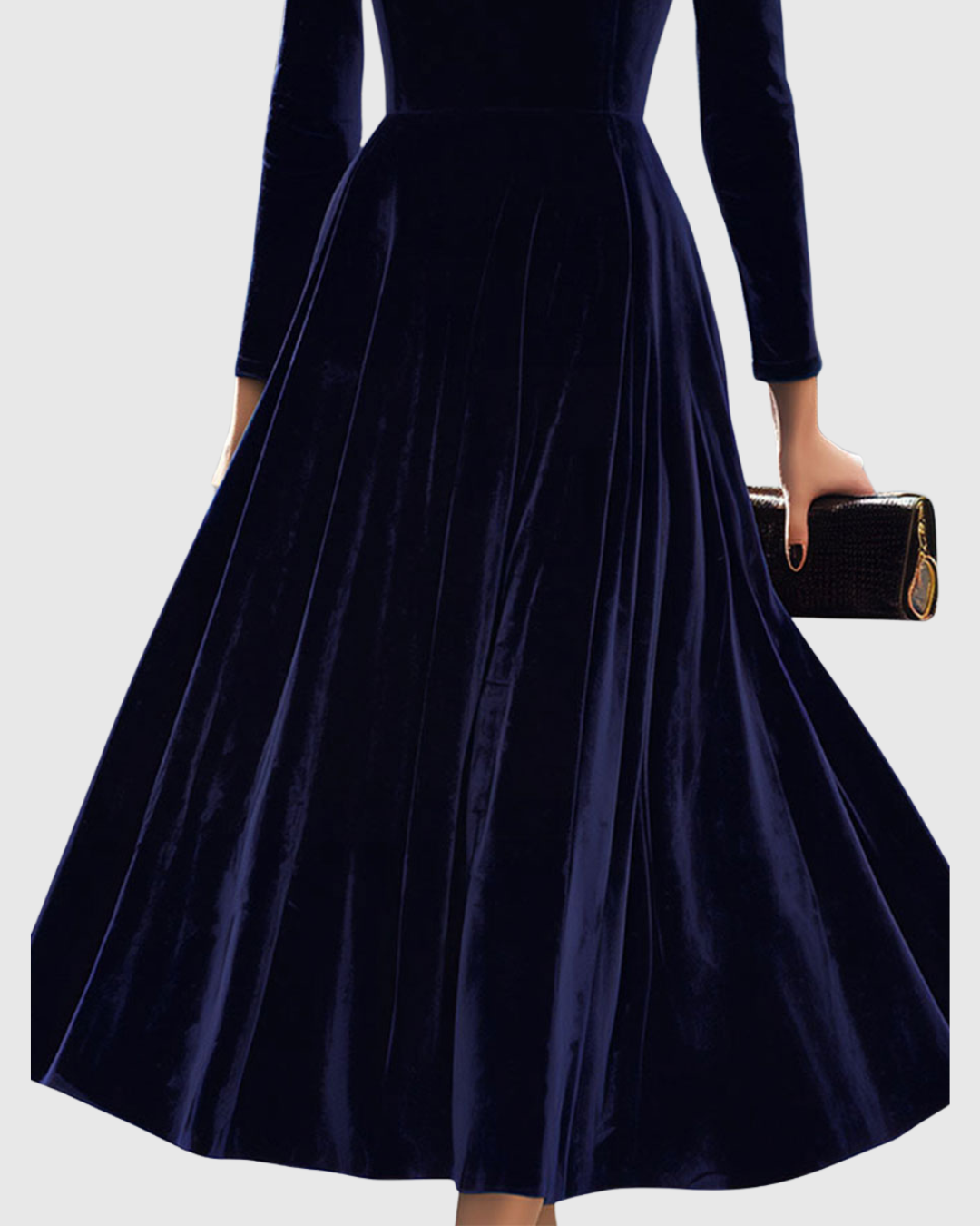 Lisa | Luxuriöses Samt Midikleid