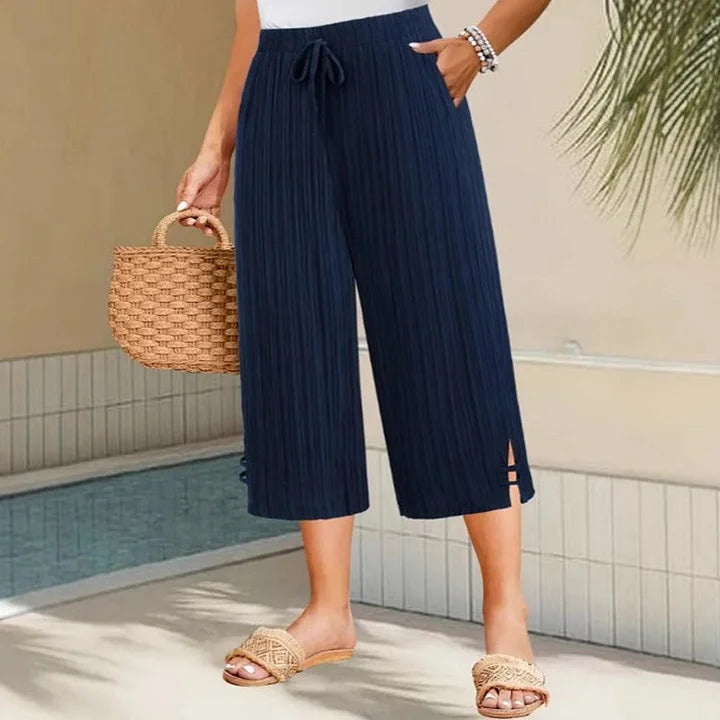 Hannah | Stilvolle Faltenhose für entspannte Eleganz