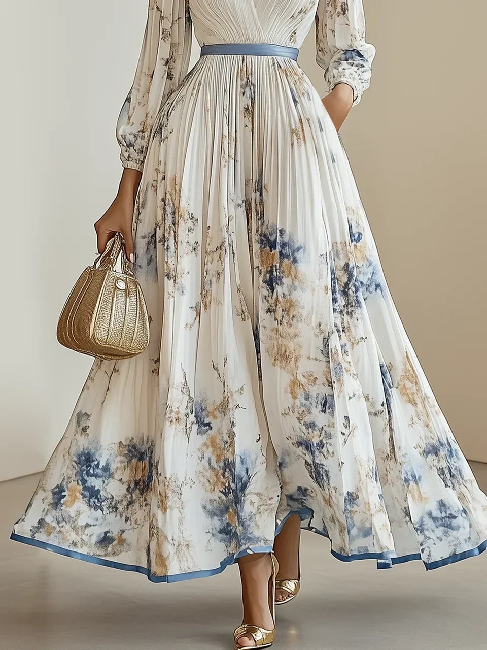 Liora | Elegantes Plissee-Maxikleid