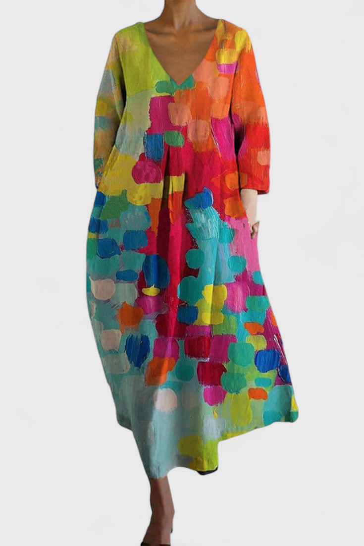 Sternberg™ | Fließendes Sommerkleid mit V-Ausschnitt