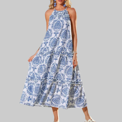 Aurelia™ | Maxikleid mit Halterneck und Blumenprint