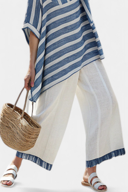 Luviaren™ | Gestreiftes Leinen-Set Oversized