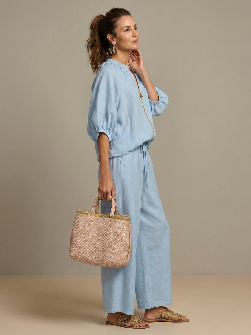 Helene | Elegantes zweiteiliges Set mit Ballonärmeln