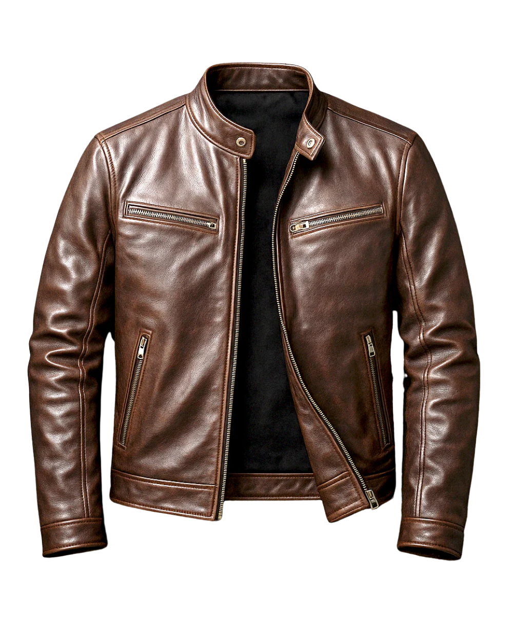 Hoffmann | Klassische Lederjacke im Vintage-Stil