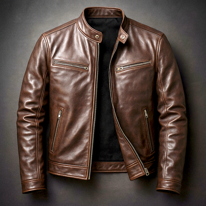 Hoffmann | Klassische Lederjacke im Vintage-Stil