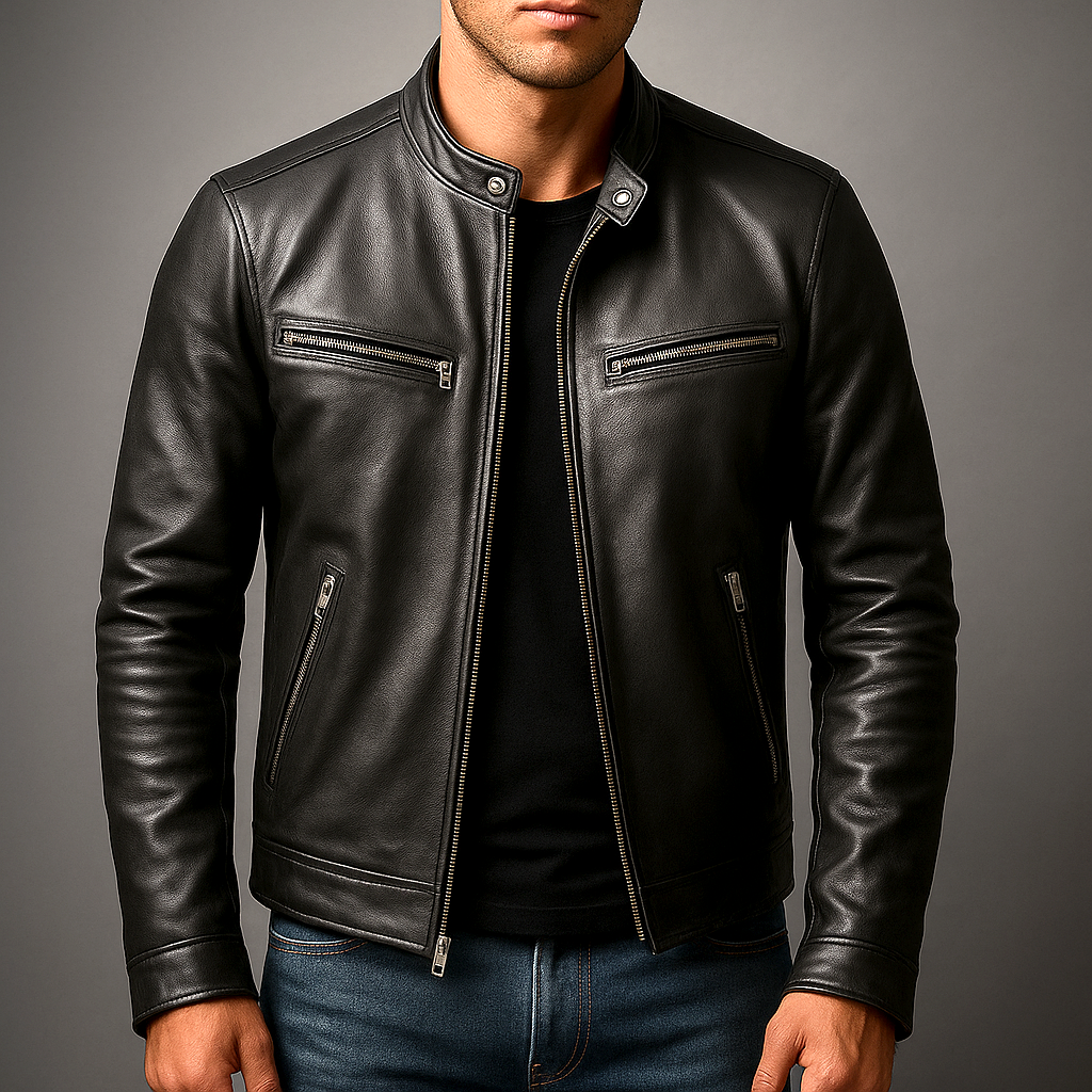 Hoffmann | Klassische Lederjacke im Vintage-Stil
