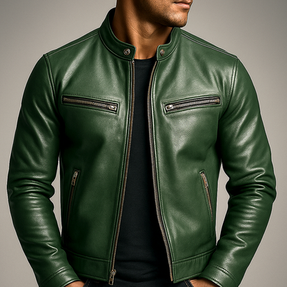 Hoffmann | Klassische Lederjacke im Vintage-Stil