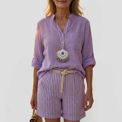 Luviaren™ | Elegantes Sommer-Set Bluse mit Shorts