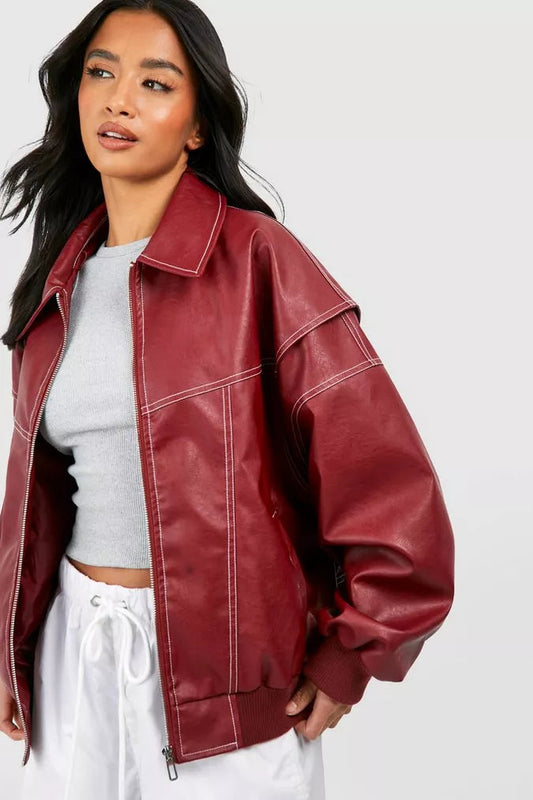 Aurelia | Oversize-Jacke aus veganem Leder