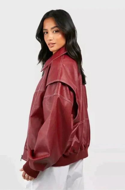 Aurelia | Oversize-Jacke aus veganem Leder
