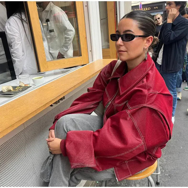 Aurelia | Oversize-Jacke aus veganem Leder