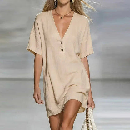 Katja | Elegantes und atmungsaktives Sommer-Minikleid