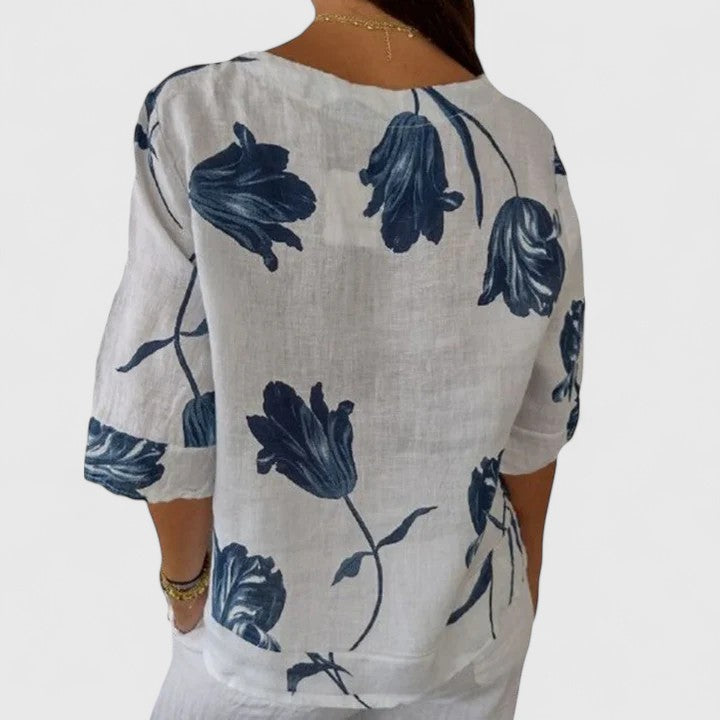 Kaltenthal™ | Langarmbluse mit Blumenmuster