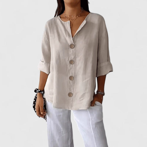 Luviaren™ | Klassische V-Ausschnitt Bluse